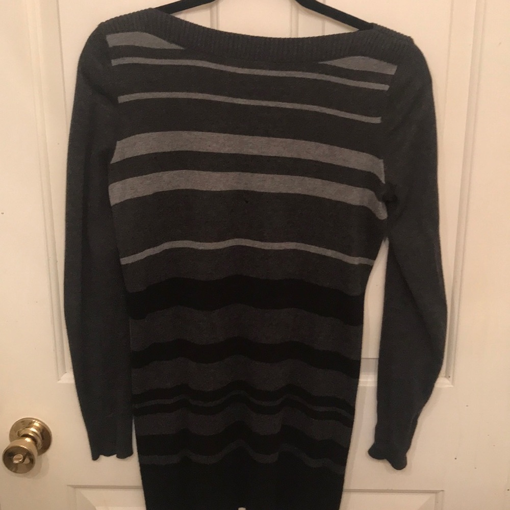 Loft black and grey sweater
